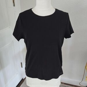 Dkny Black Short Sleeve Crewneck Tee
